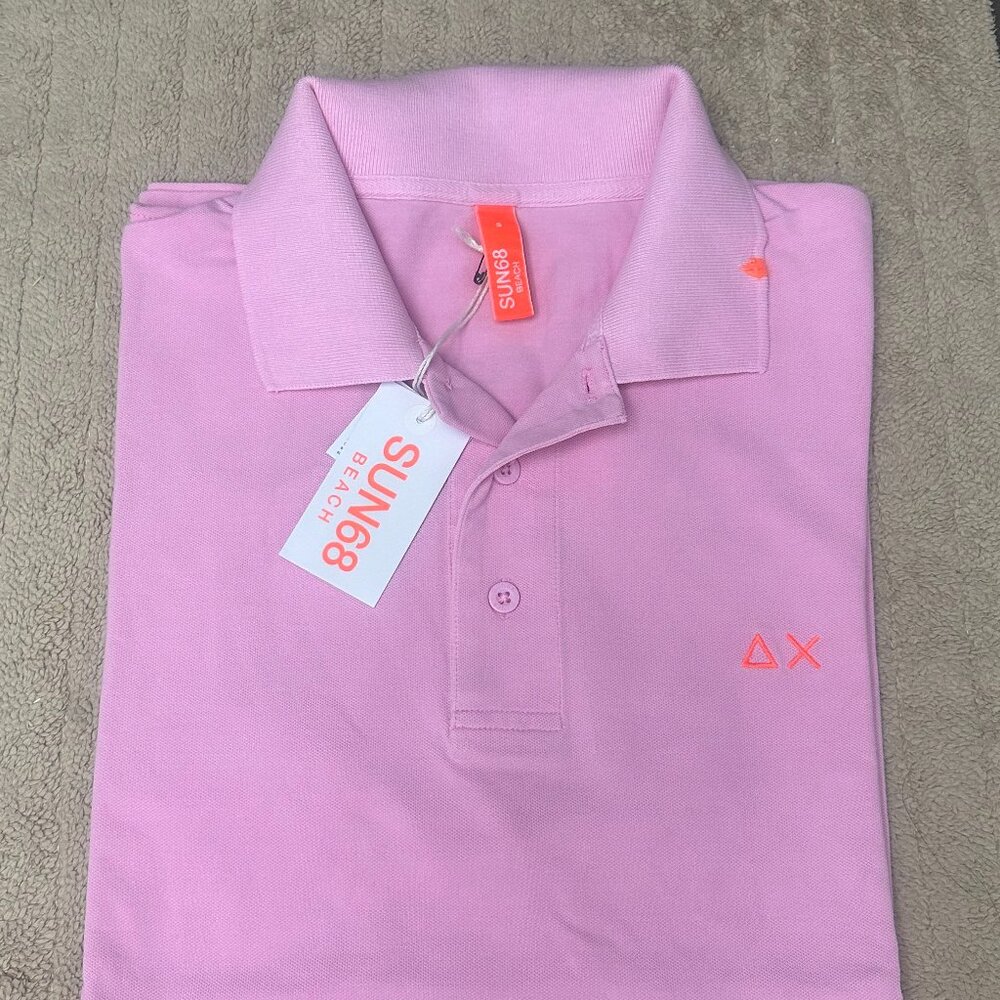 SUN68 Women’s Pink Polo T-Shirt - Brand New w/ Tag (No Price Tag) - Size S